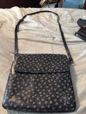 Patricia Nash Navy Floral Crossbody Bag
